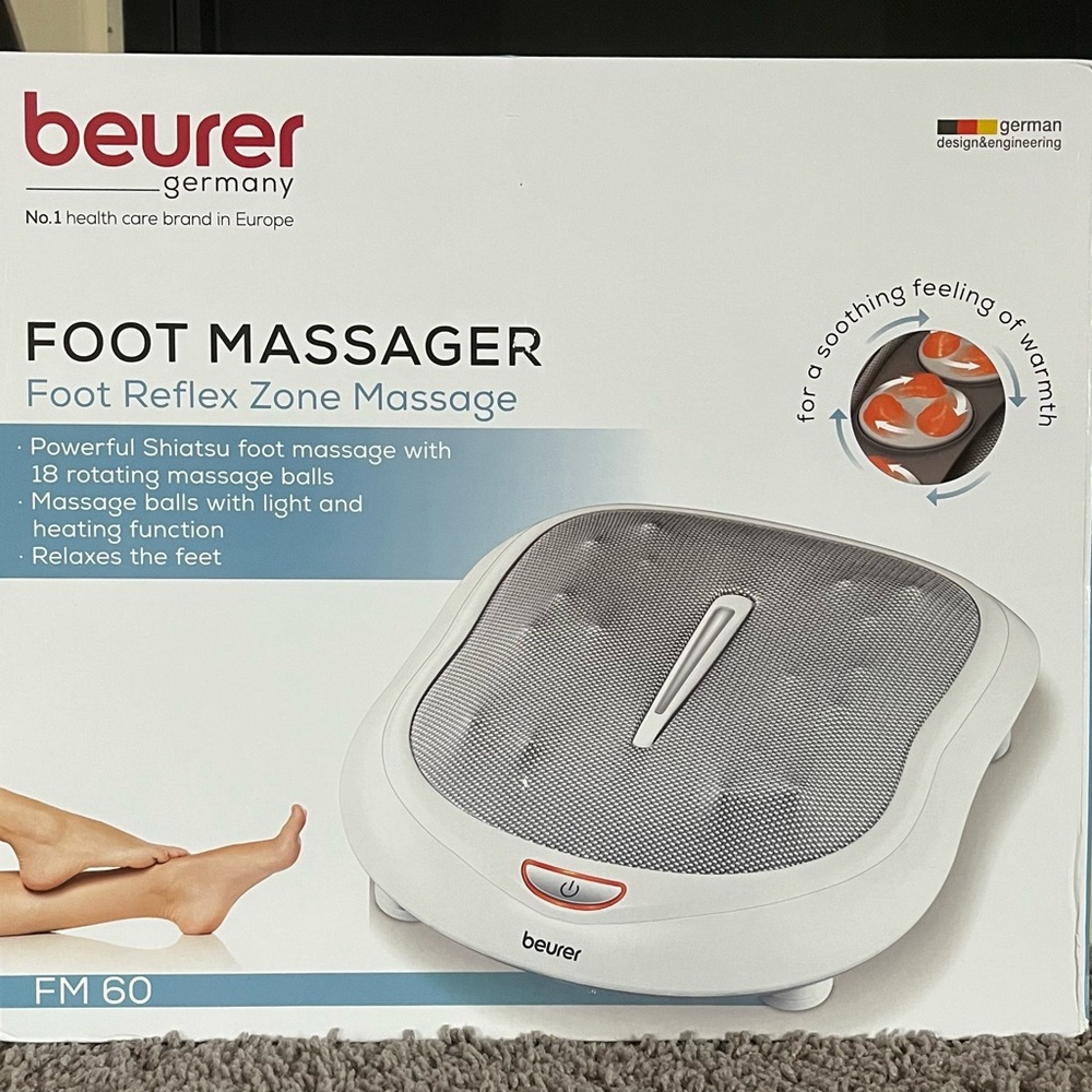 Beurer Gray Foot Massager in original packaging. Brand New & Unopened